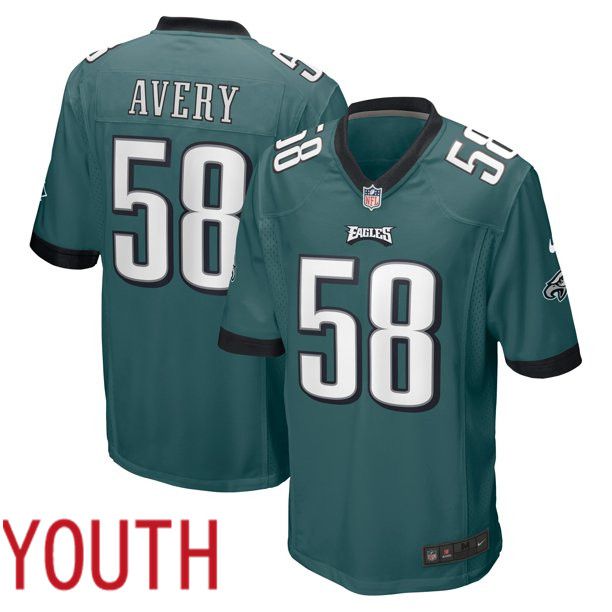 Youth Philadelphia Eagles #58 Genard Avery Green Nike Limited Player NFL Jersey->youth nfl jersey->Youth Jersey